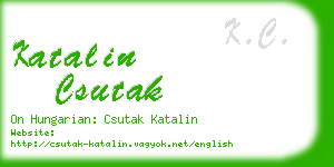 katalin csutak business card